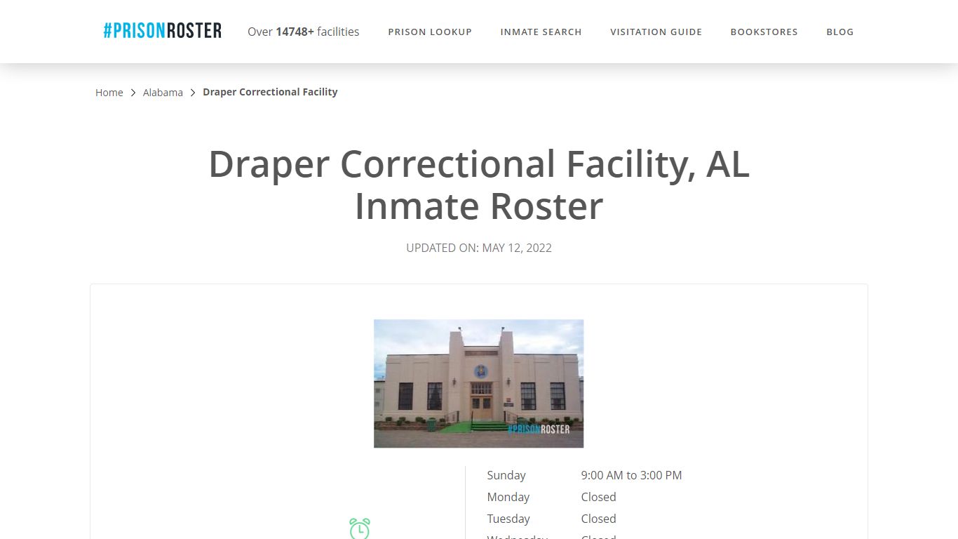 Draper Correctional Facility, AL Inmate Roster